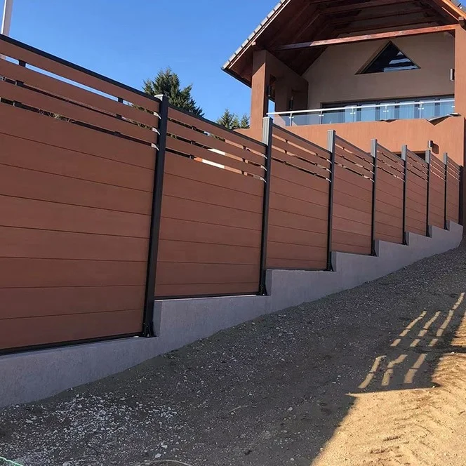 Decorative Wood Plastic Composite Fence Panels plastic wood timber composite garden wpc fencing