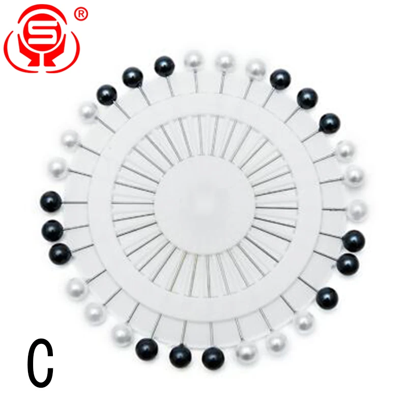 
Decorative Pearl Ball Head Hijab Pins Colorful Shiny Ball Head Pearl Push Pins for Hijab Garment decorations 