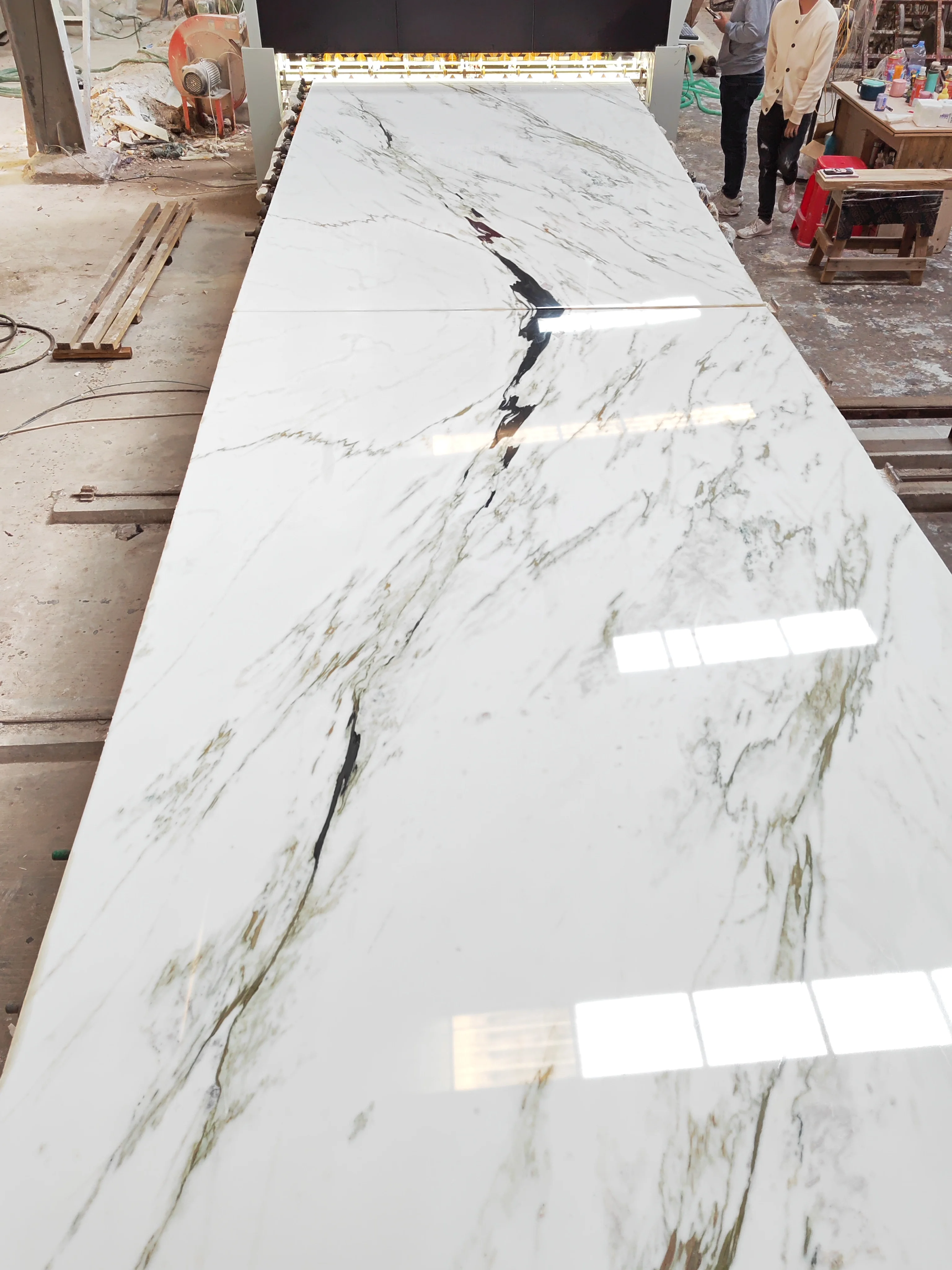Chinese White Marble With Thin Black Veins Orient Calacatta Marble For Bathroom Shower Wall Flooring Tiles
