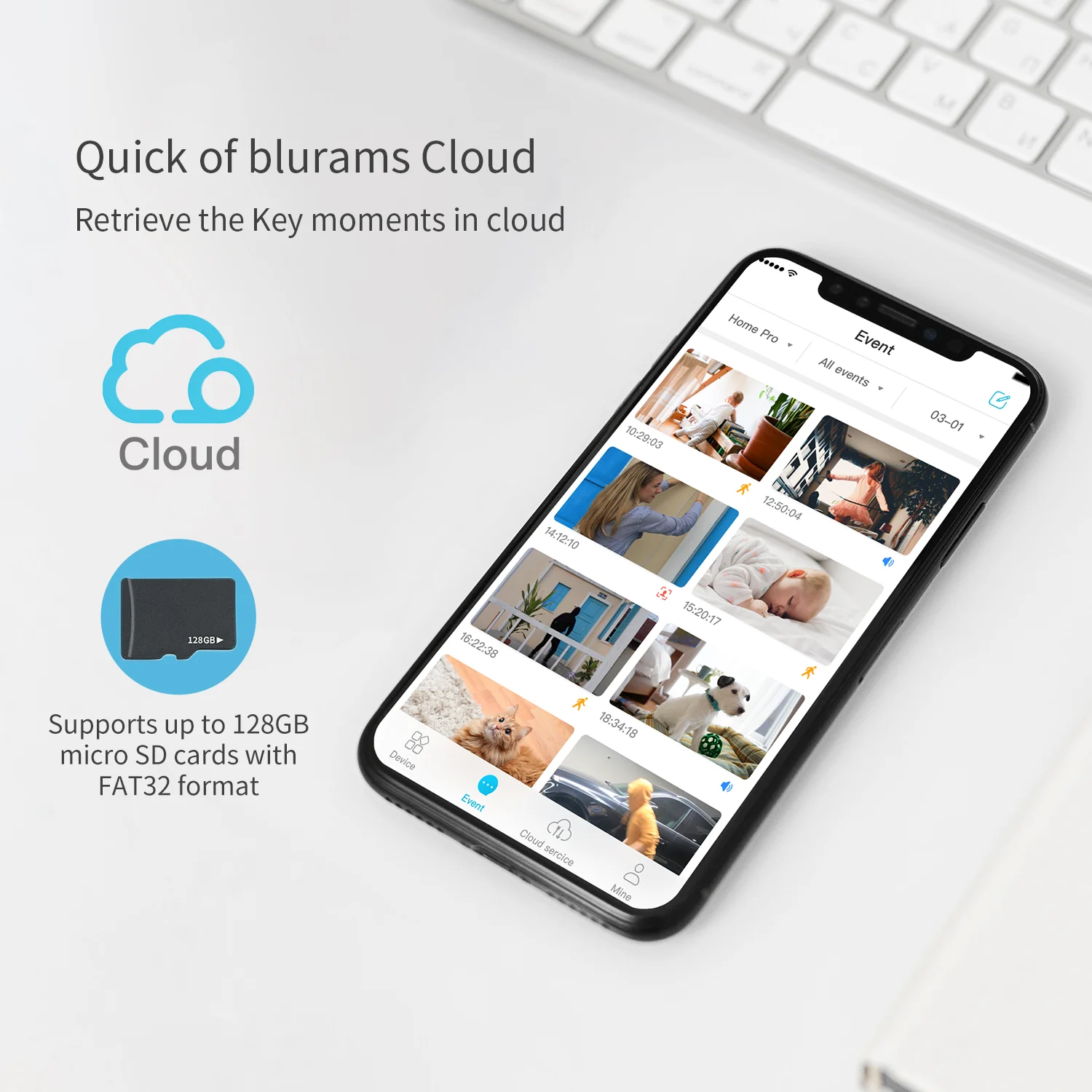 Wireless Home 360 Degree Night Vision WiFi Surveillance Cloud Camera Indoor Security Camera with Motion Detection