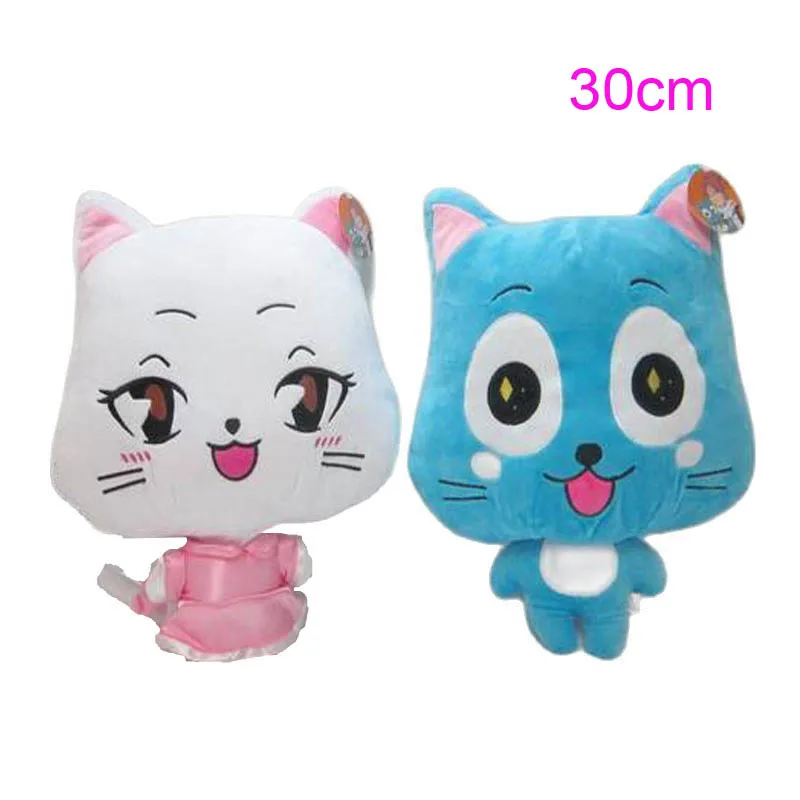 New 20cm/30cm Anime Fairy Tail Natsu Dragneel Plush Toy Cute Happy Charles Cat Animal Pets Stuffed Dollls Gifts for Boys Girls