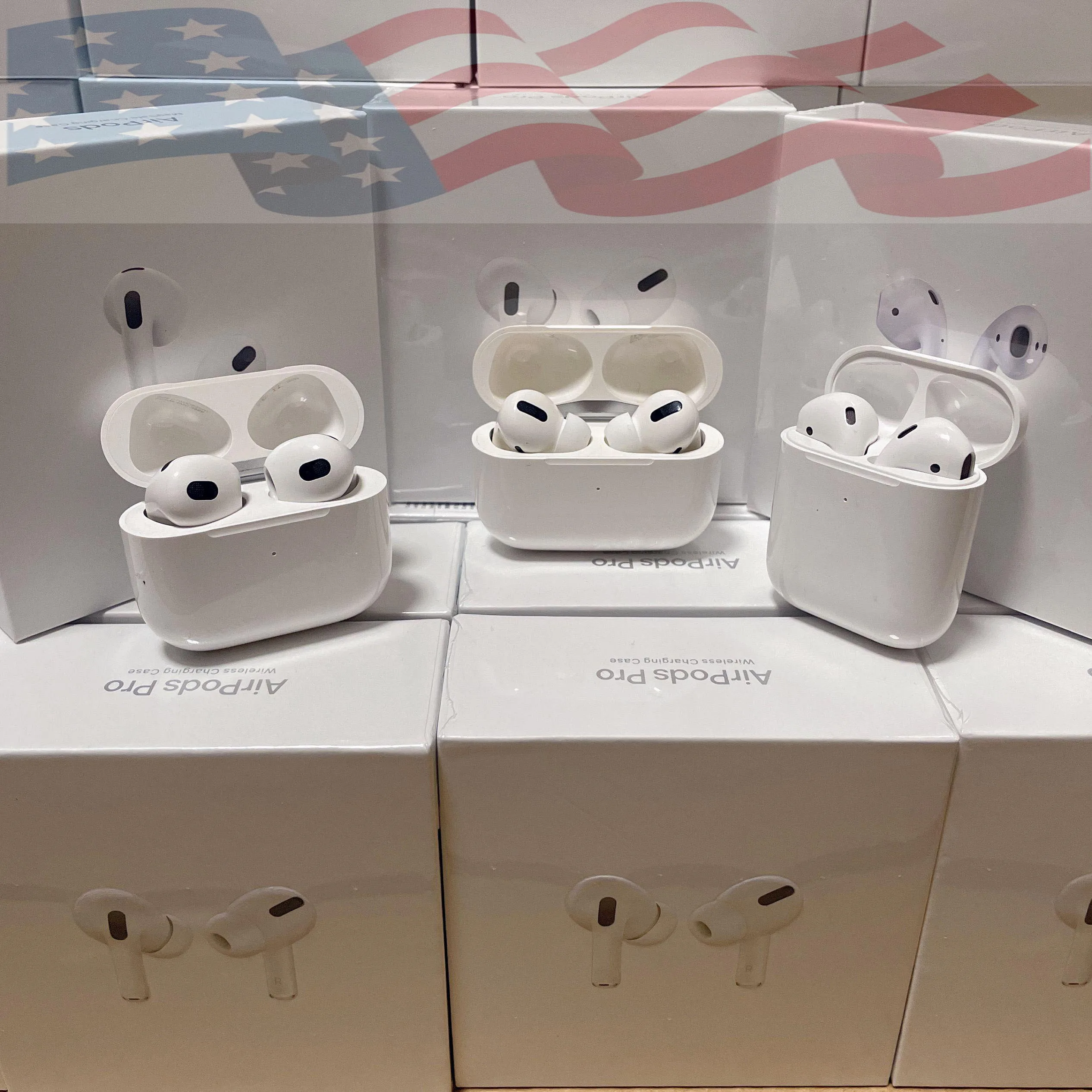 Fast shipping US original With Appled Logo Strong Bass 1:1 Appled Airpodes Pro Gen 2 Air 3 2 Pods Wireless Earphone Air Pro 3