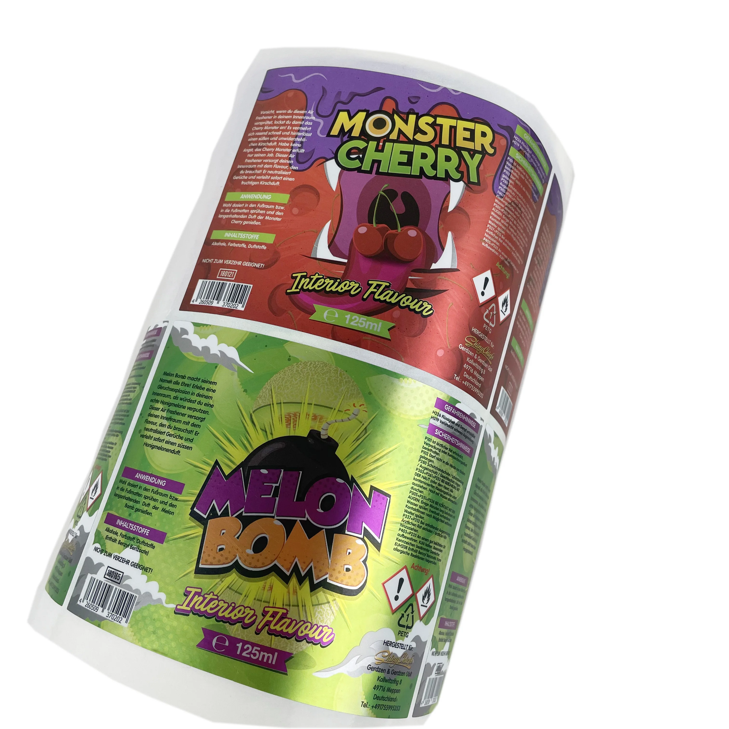 custom Personalized stickers glossy surface custom printing adhesives vinyl logo glitter roll stickers stickers sheet