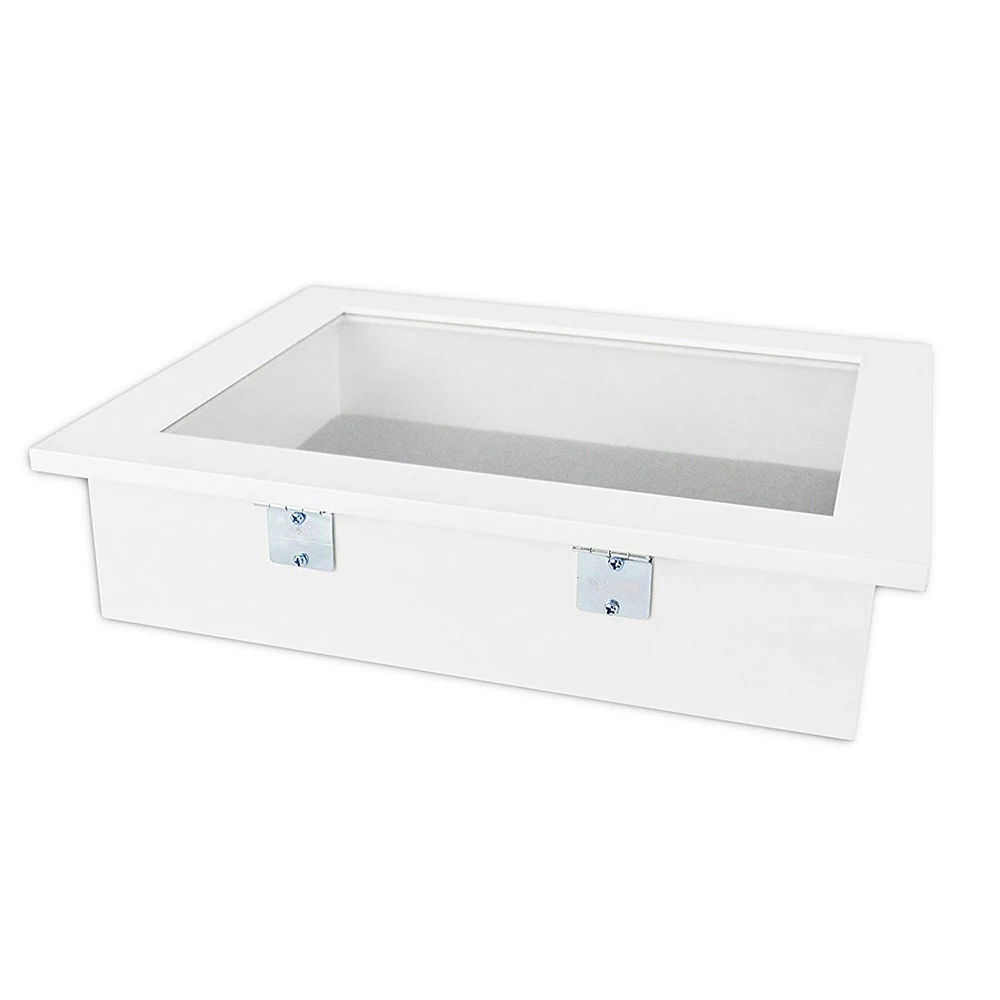 Высококачественная креативная белая деревянная навесная 3D фоторамка, складная теневая коробка, витрина со стеклом