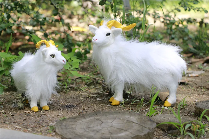 Simulation Goat Characteristic Gifts Home Decorations Imitation Fur Handicraft Ornaments for Garden Use
