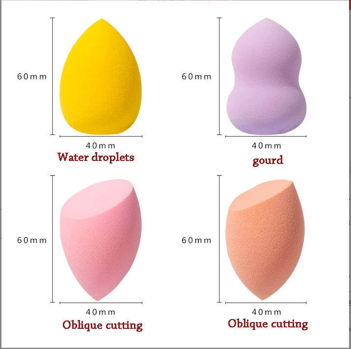 Factory OEM stock Friendly Makeup Sponge Microfiber Flat Soft Makeup  Wet and warehouse Dry Blender Sponge