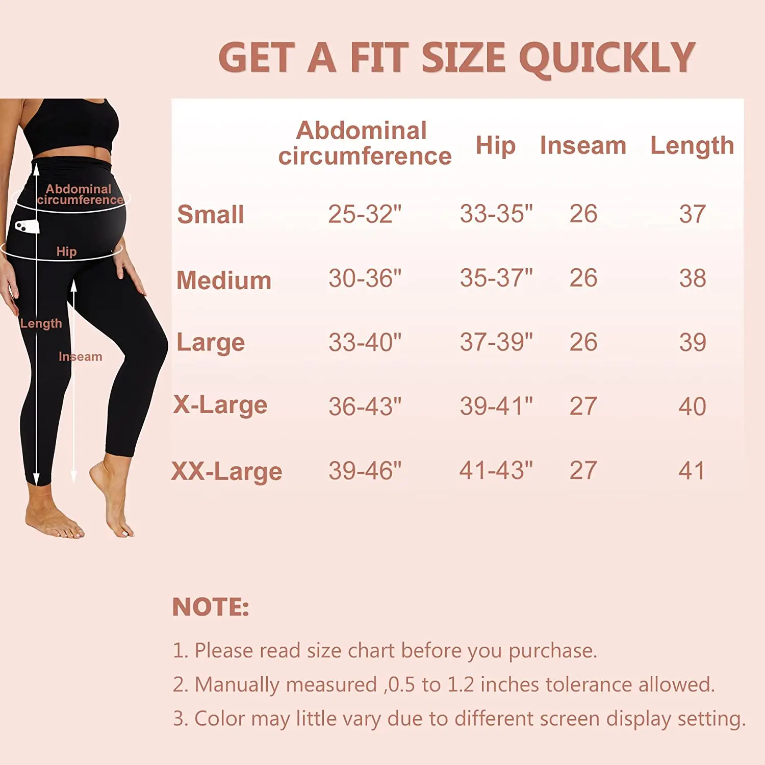 Women High Waist Essential Stretch Secret Fit Belly Legging Pregnancy Skinny Pants Maternity Leggings with Pocket