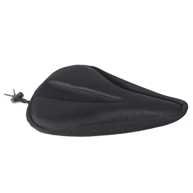 Easy To Mount Memory Foam Bike Seat Cover With Drawcord Breathable Bicycle Saddle Cushion Cycling Equipment