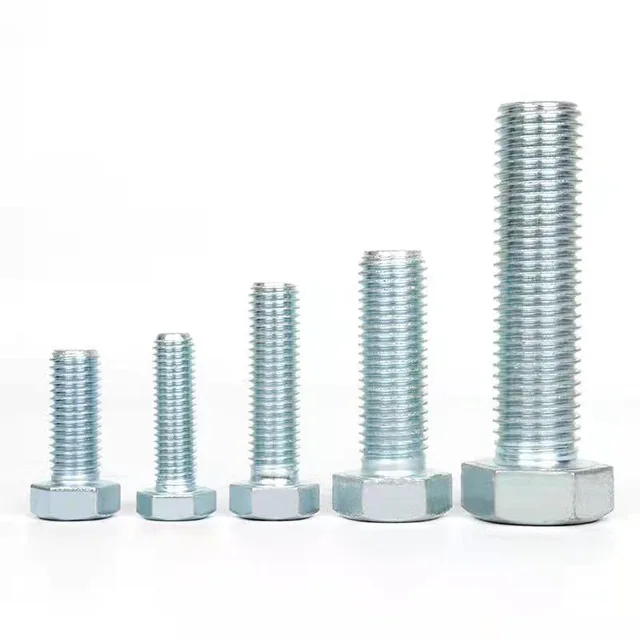 hebei fastener astm/bsw unc hex bolt  1/2 ,3/8,1/4,5/16 DIN933/931 grade 4.8/8.8/10.9