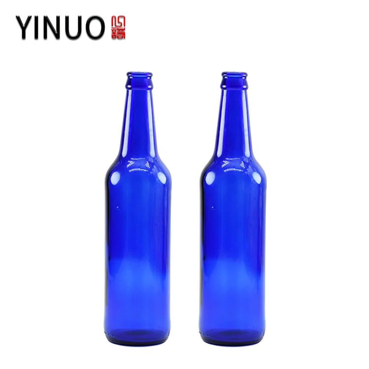 wholesale 500ml empty blue beer liquor bottles cheap price