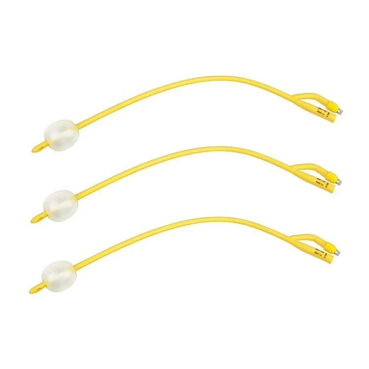 3 way  2 way 100% silicon coated latex  foley catheter