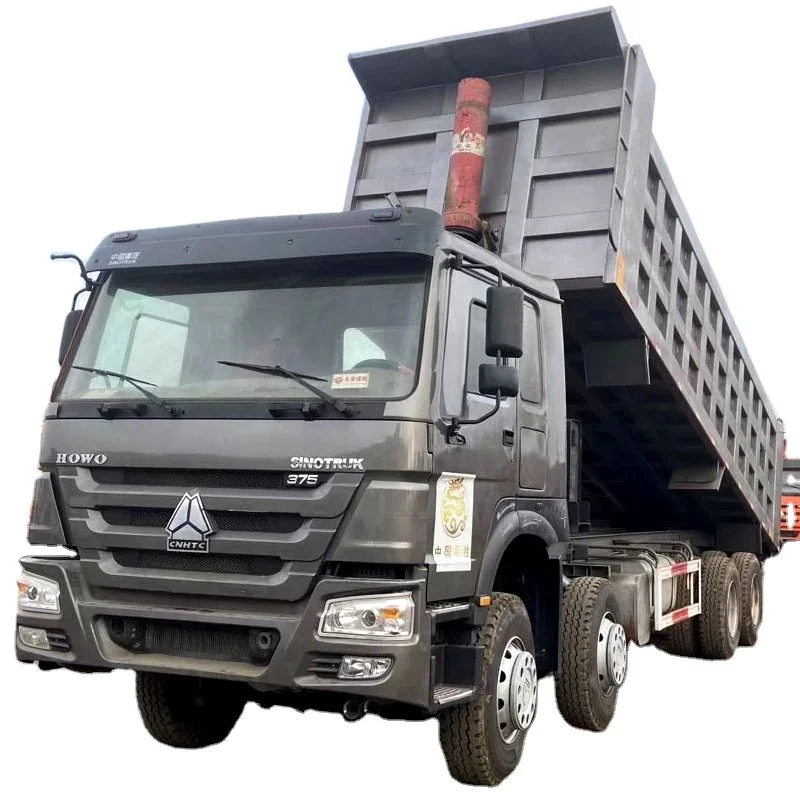 Second Hand Used Howo Sinotruck Dump Truck 60 Ton Tipper 8x4 12 Wheels Left Hand Drive For Africa Markets