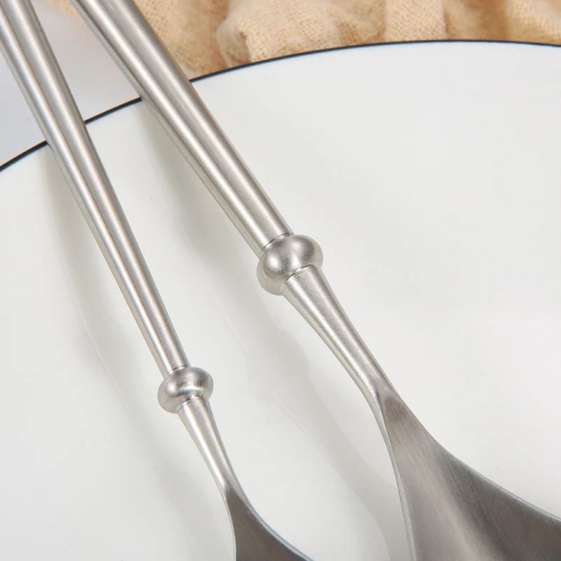 European retro royal stainless steel cutlery 18/10 luxury spoon fork knife set for restaurant