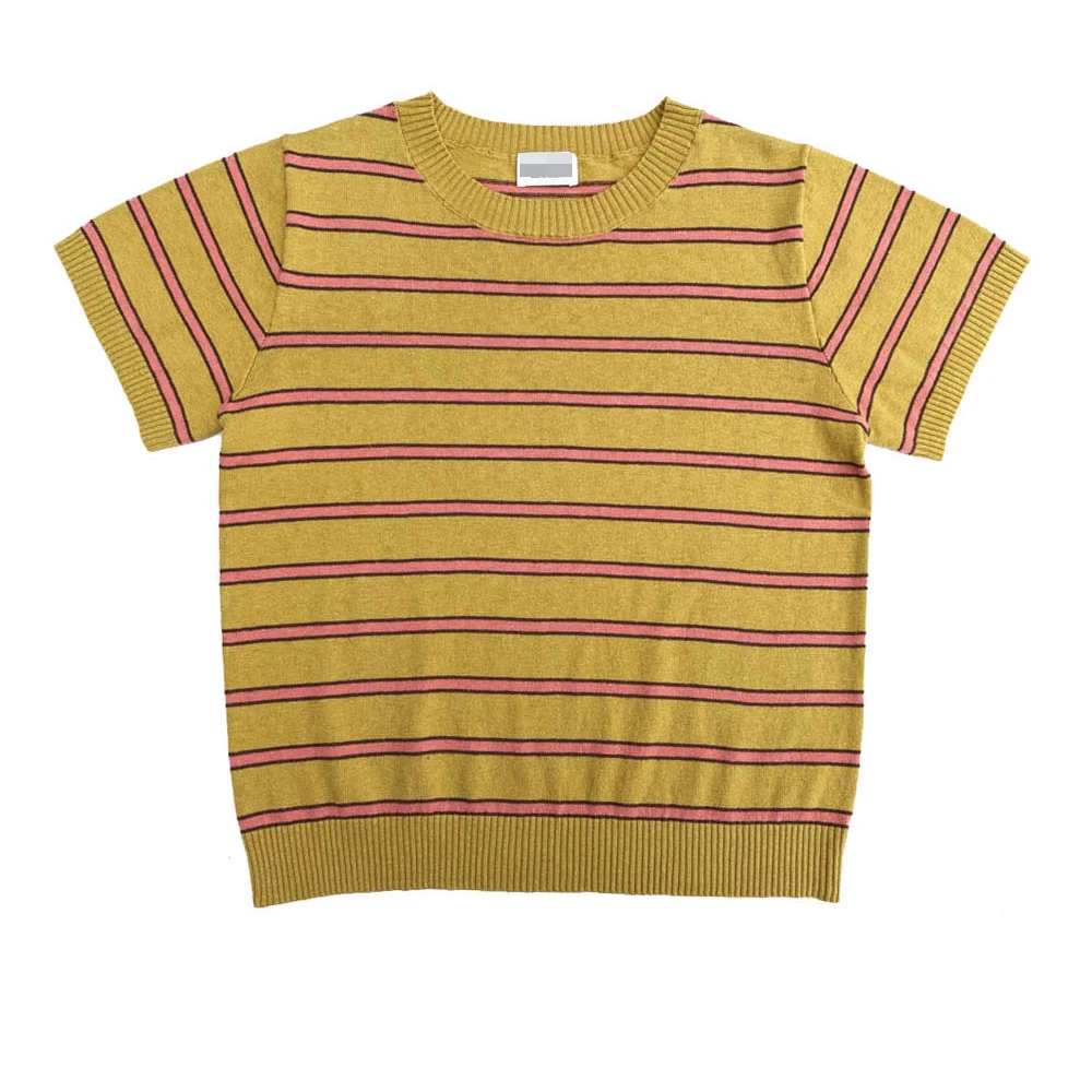 
fashion Cotton beautiful Children Short Sleeve color striped T Shirt 