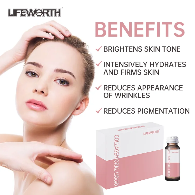 Lifeworth Private label collagen liquid and gelly drink supplement beauty skin oral liquid collagen drink