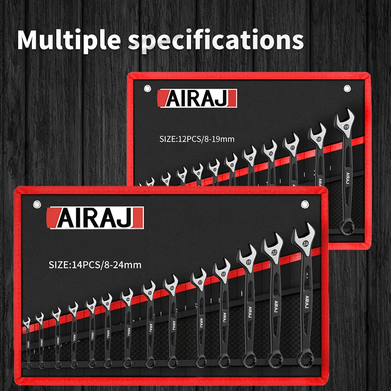 Open-ended combination wrench set gear ratchet wrench set dual-purpose wrench auto repair hardware tools