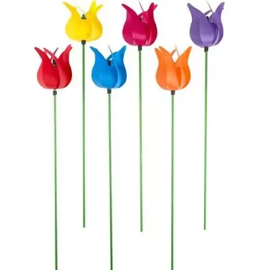 Latest design superior quality Professional manufacture cheap Holiday Custom Rainbow Polypetal Plastic Garden Windmill