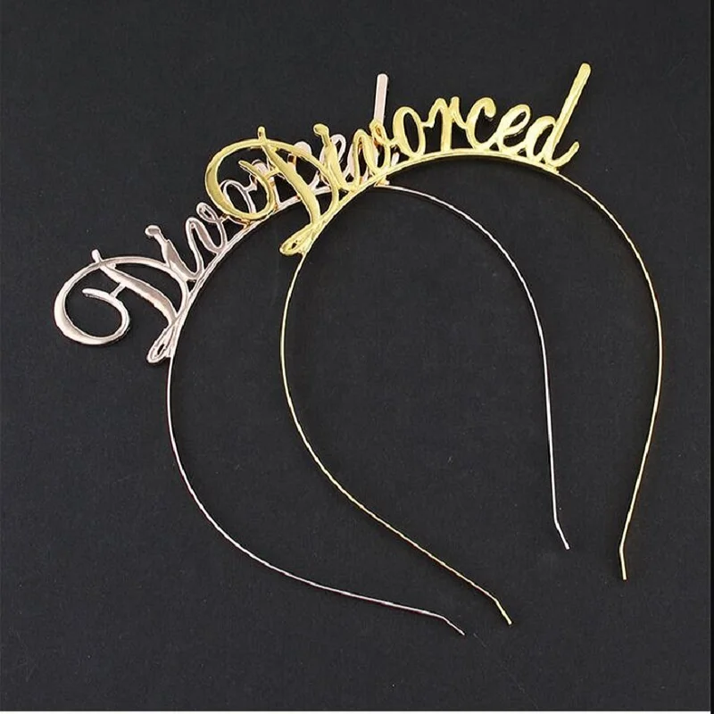Rose Gold Divorced Headband Hen Party Wedding Bridal Headband Tiara