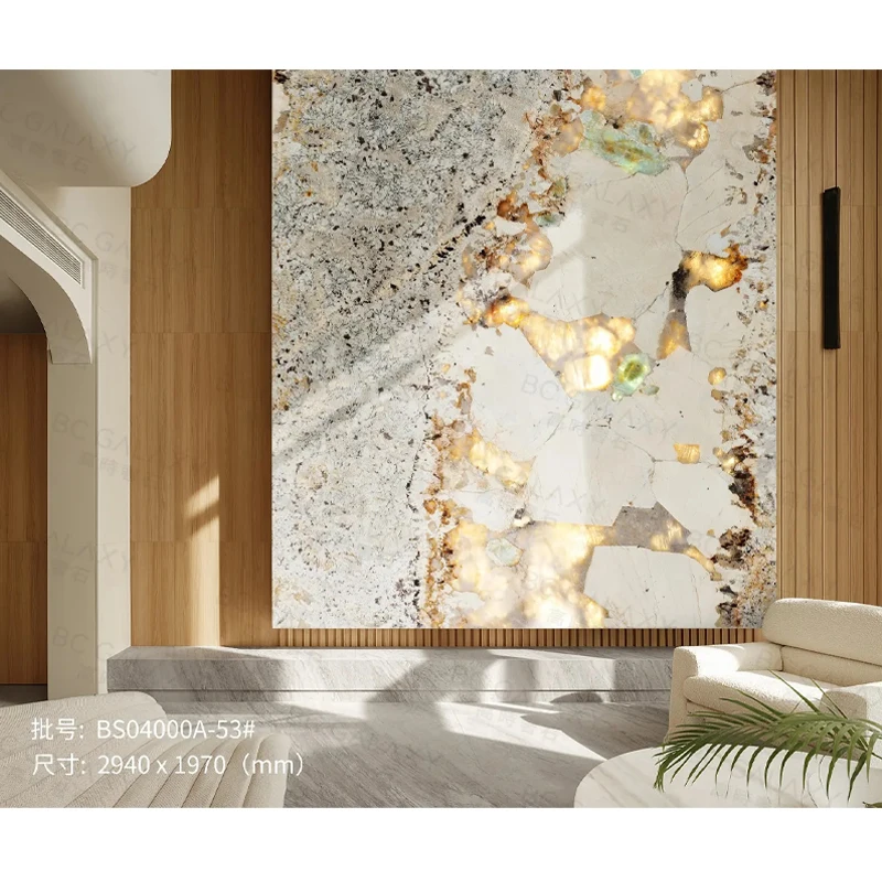 Natural Luxury Backlit Quartzite Stone Snow Mountain Select Table Type Big Slab Patagonia Marble Price