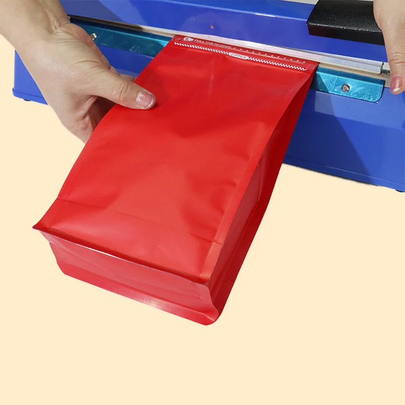 Stand Up Side Gusset Compostable Black Blue Green White Recyclable 250g Zipper Coffee Bean Coffee Bags with Valve and Zipper