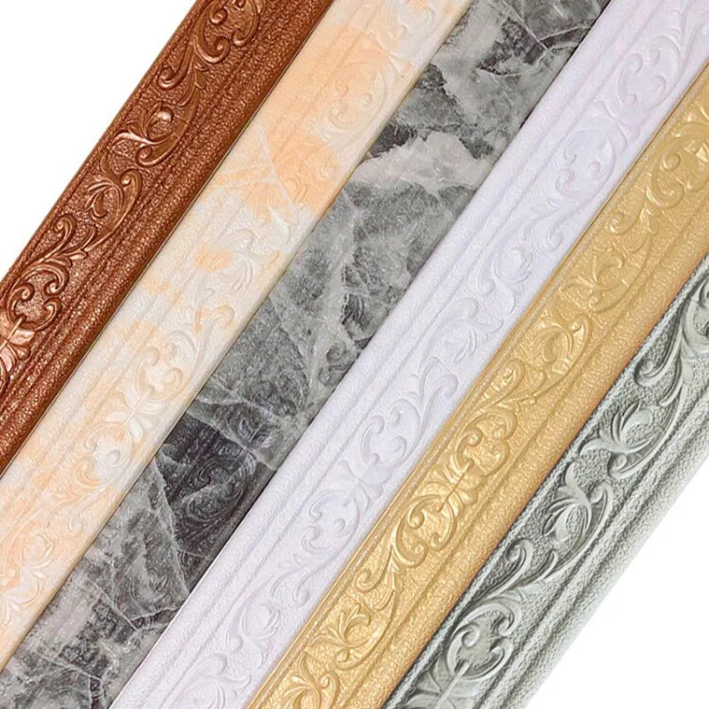 Hot Sale Self-adhesive waistline edge sealing strip door frame edge wrapping strip wall sticker corner line decorative