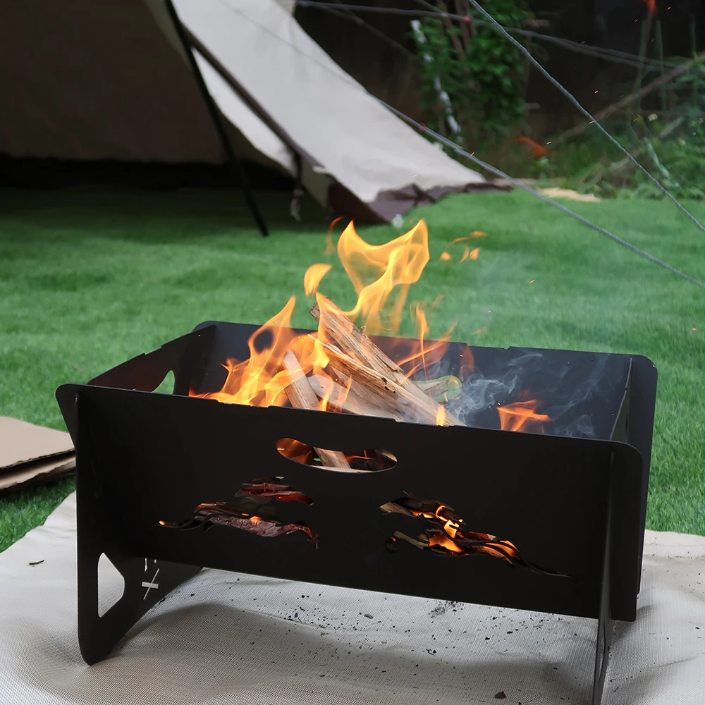 Костра для кемпинга костра активности деревянная корзина черная садовая декорация с
