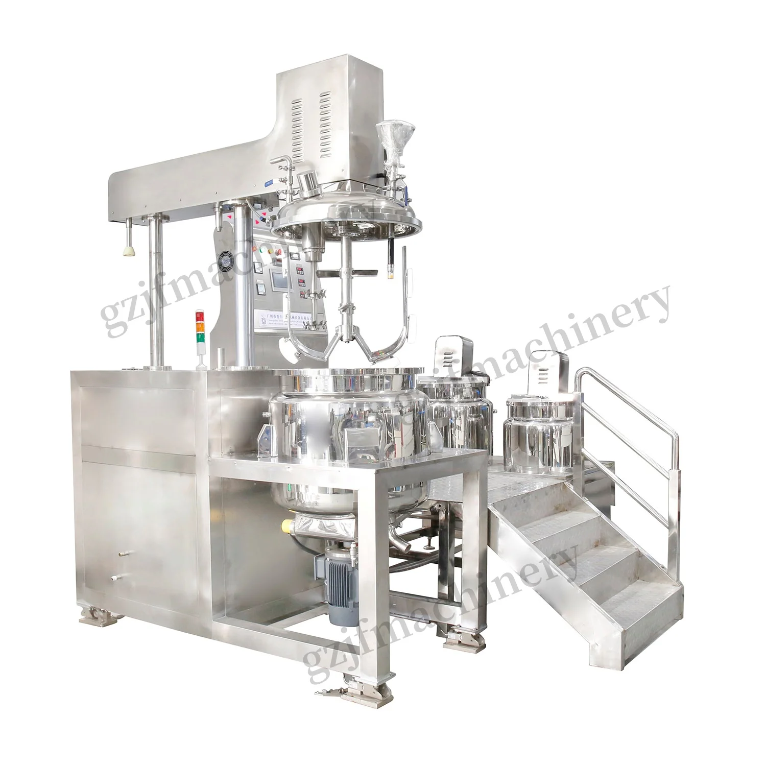 Jinfeng 200l Vacuum Homogenizer Full Line Cream Production Homogenizer Emulsifier Mixer High Shear Vacuum Emulsifier Machine