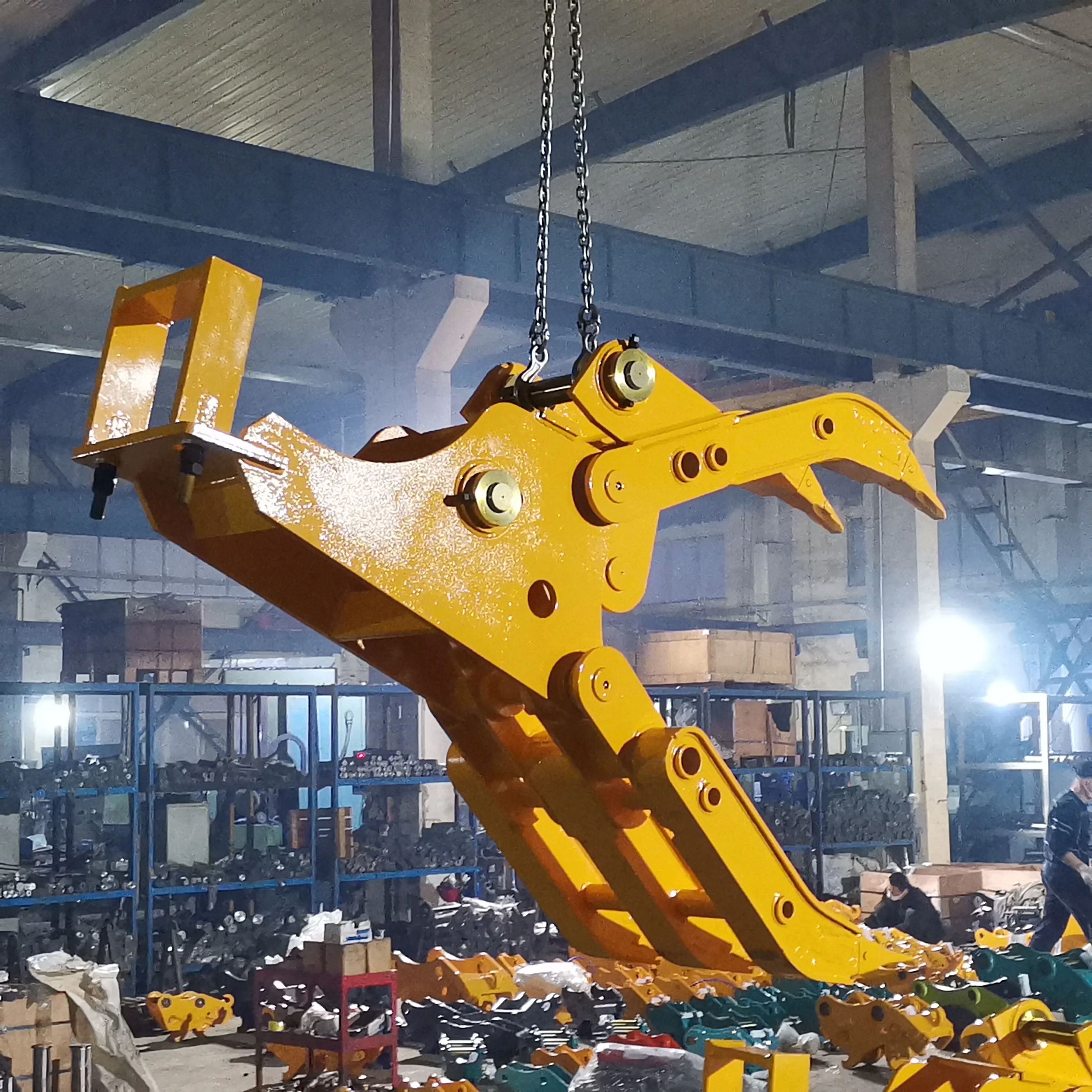 DHG-06 Excavator Mechanical Wood grapple Log Timber Steel Grapple Claw Attachment for 12-18ton Excavator