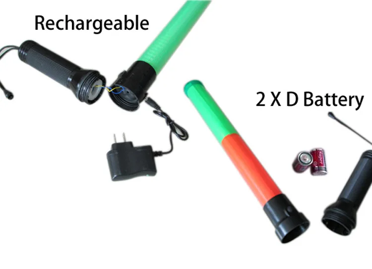Emergency Rechargeable/Battery Led Strobe Plastic Light Traffic Baton  for Safety