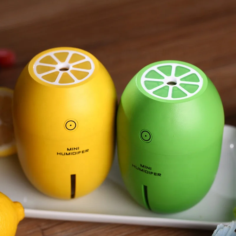 Creative Lemon Humidifier Mini USB Desktop Diffuser Air Humidifier Led Light Mist Maker For Home Office Car Gifts 4 Colors
