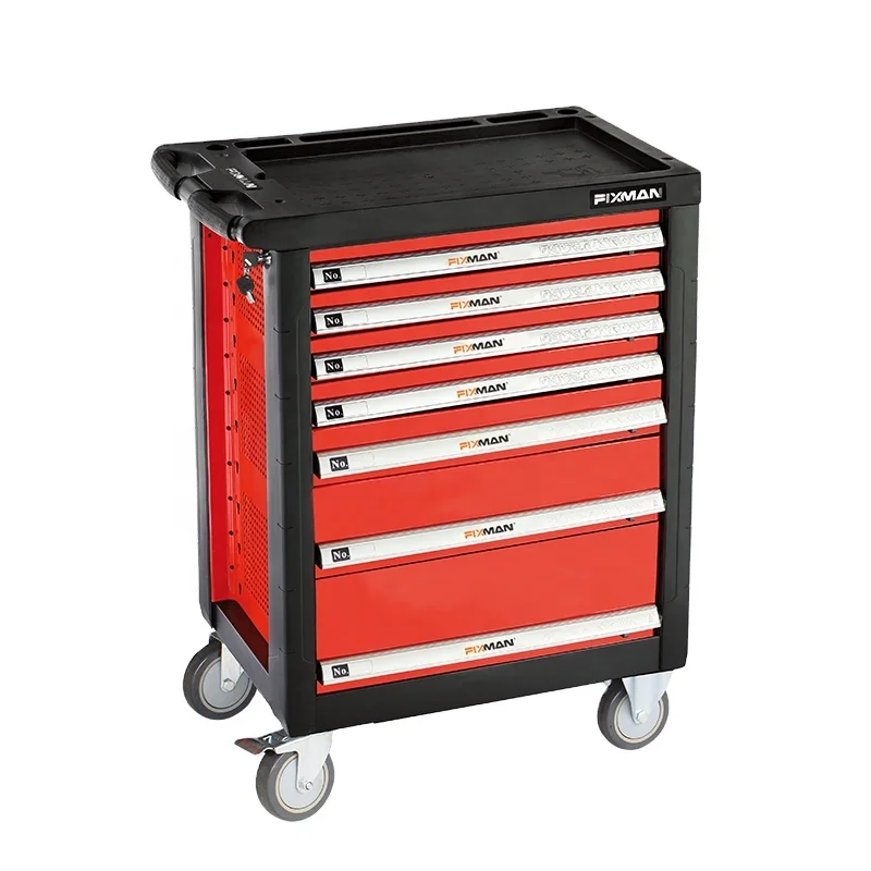 FIXMAN Professional Heavy Duty 7 Drawers Tool Storage Cabinet Work Bench Trolley