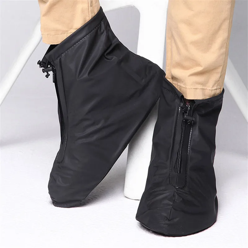 Men Women Boot for Rain Flats Ankle Boots Cover PVC Reusable Non-slip Rain Boot With Internal Waterproof Layer
