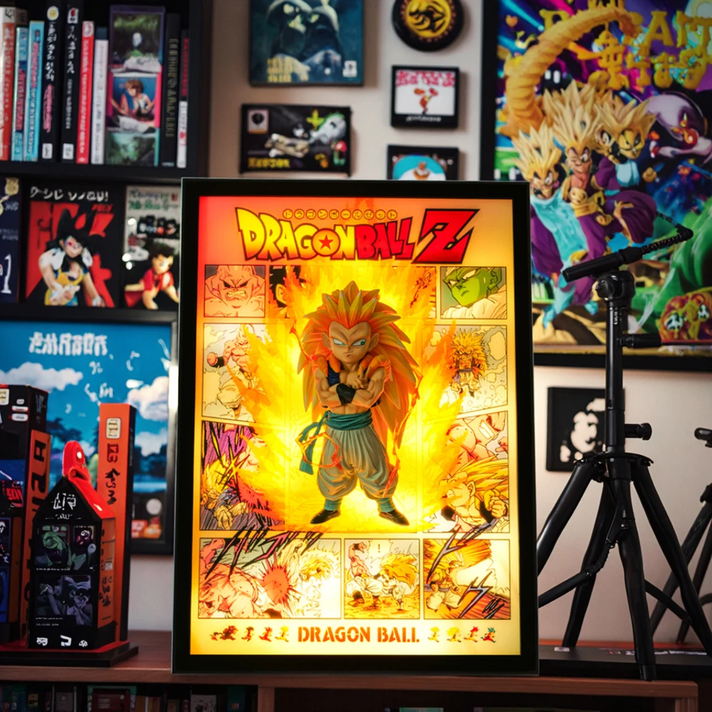 3DNight LightJapanese Anime Poster 3D Na Ruto Dragon Ball Z Action Figure Model Plastic Craft Lenticular Wall