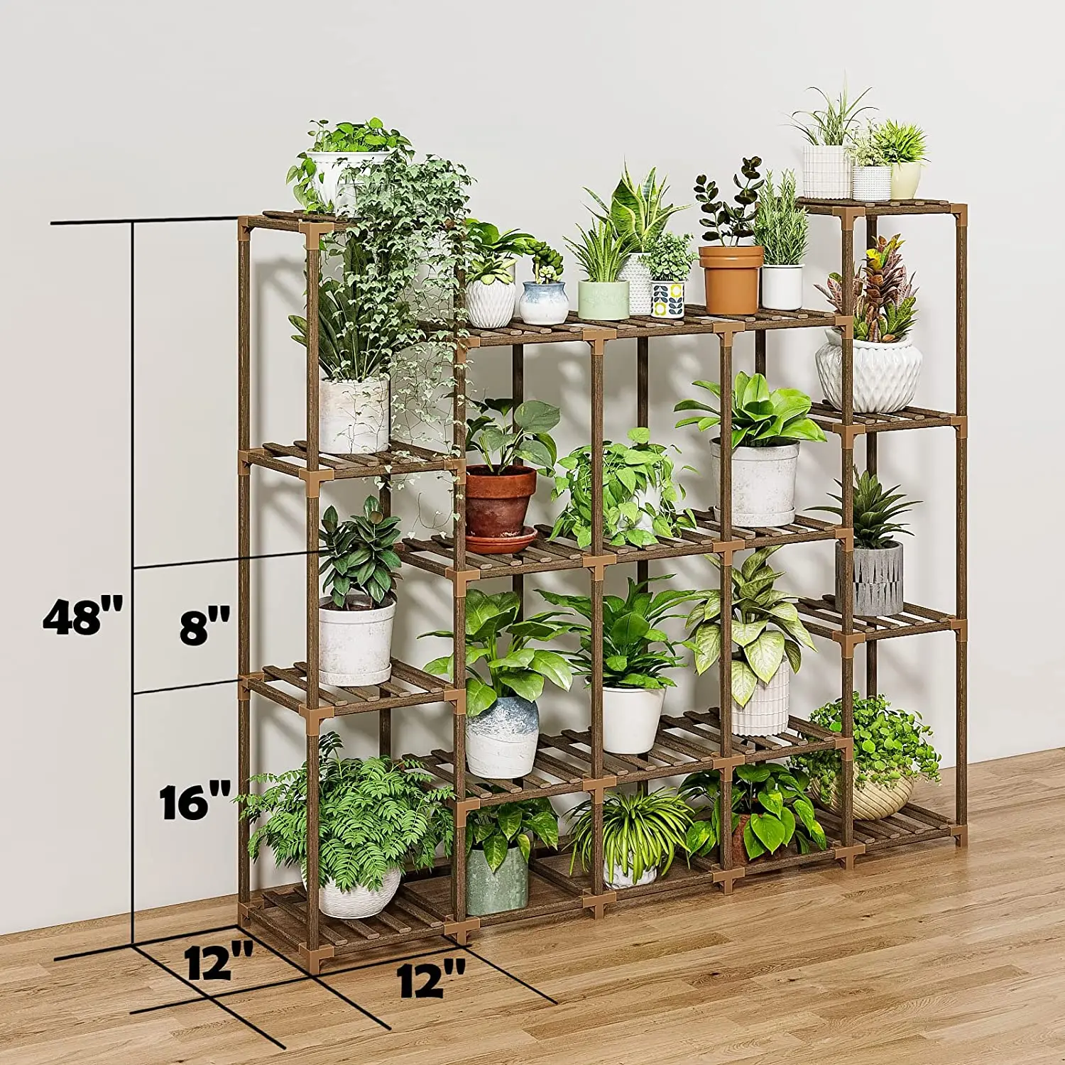 extra large Plant Stand Indoor or outdoor wood Plant Rack  Shelf for Multiple Plants