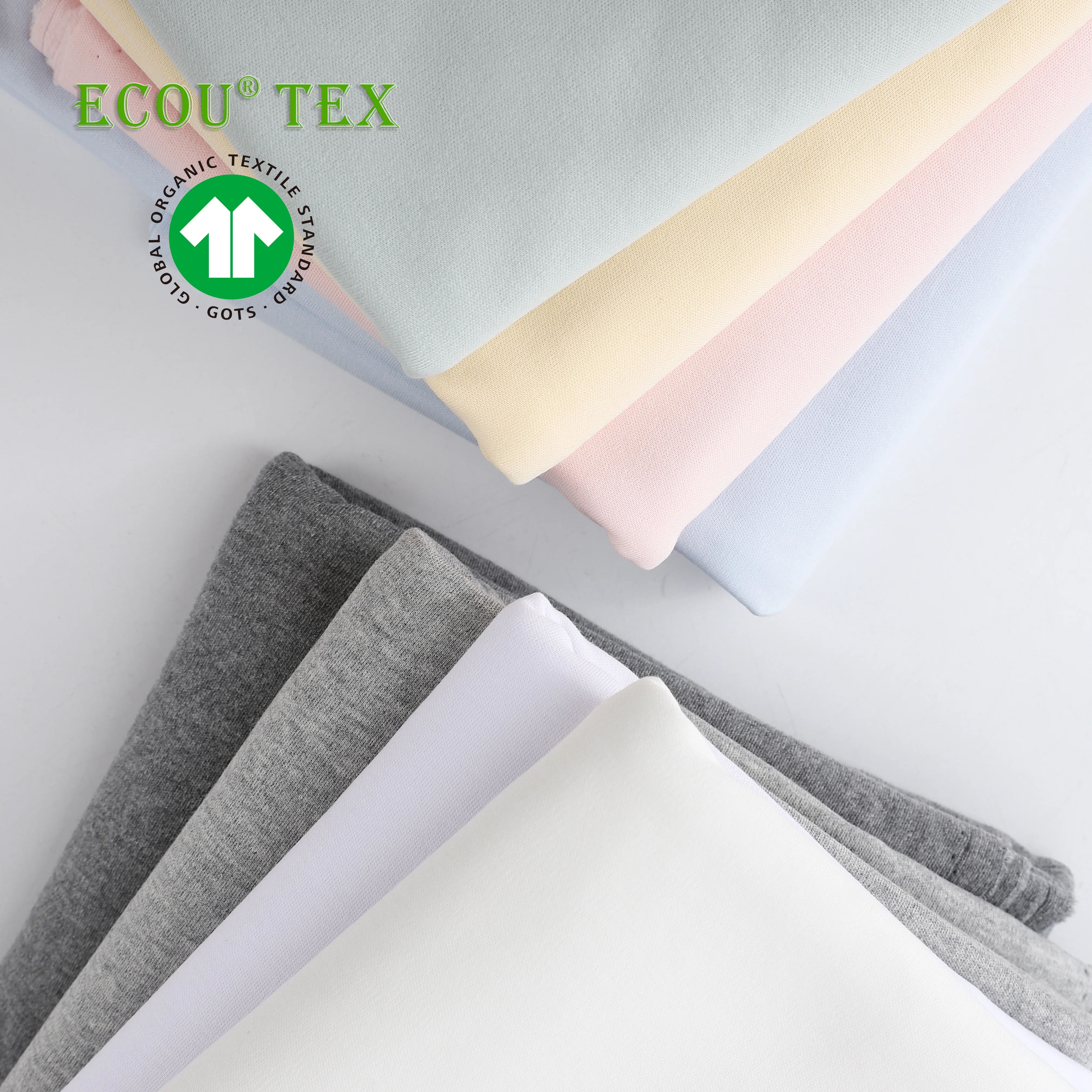 40s 200gsm interlock organic cotton knit fabric for baby in stock