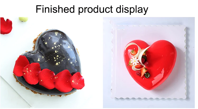 Silicone Cake Baking Mold Non-stick Heart Shaped Moule Silicone Cake Mould White Mousse 3d Silicon Cake Mold