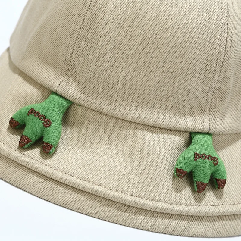 Summer Cotton Travel Festival Party Sun Hat Adult Unisex Cute Outdoor wholesale bucket hats bulk Frog animal Bucket Hat