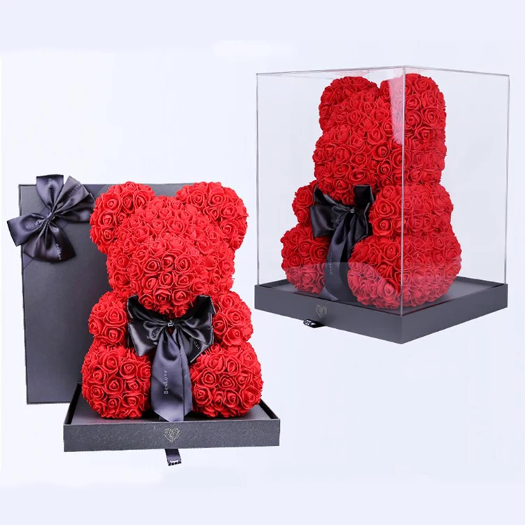 25cm 40cm 70cm multicolored teddy foam giant artificial rose bears gifts with box
