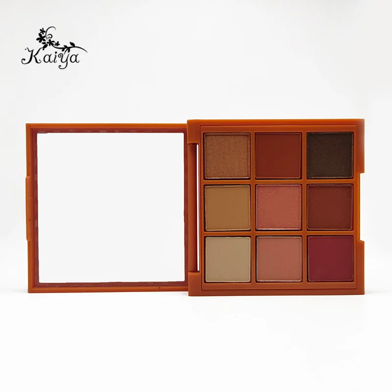 High Quality Cosmetic Matte Glitter Metallic 9 color Eyeshadow Private Label Vegan Formula Custom Eyeshadow Palette