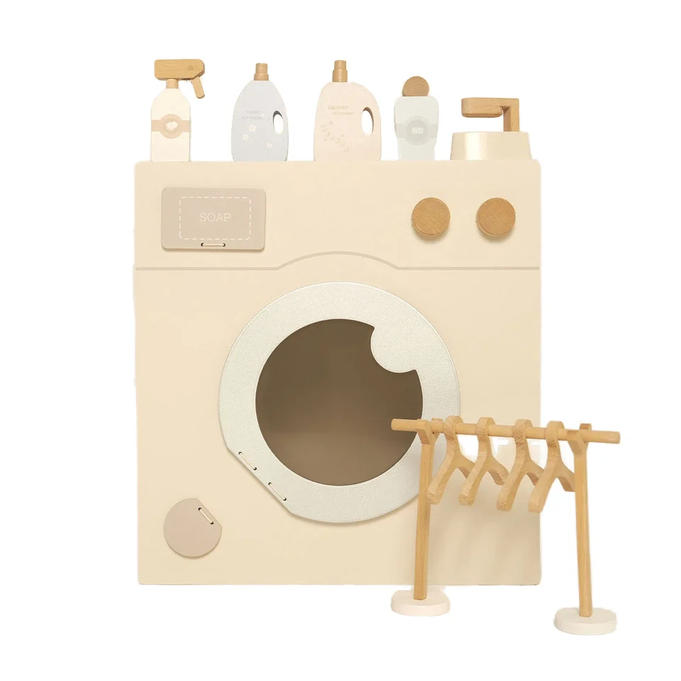 YOOMILY Play Kitchen for Kids, Classic Wooden Kitchen Play set with Food Accessories Set Ideal for Creative Pretend Play