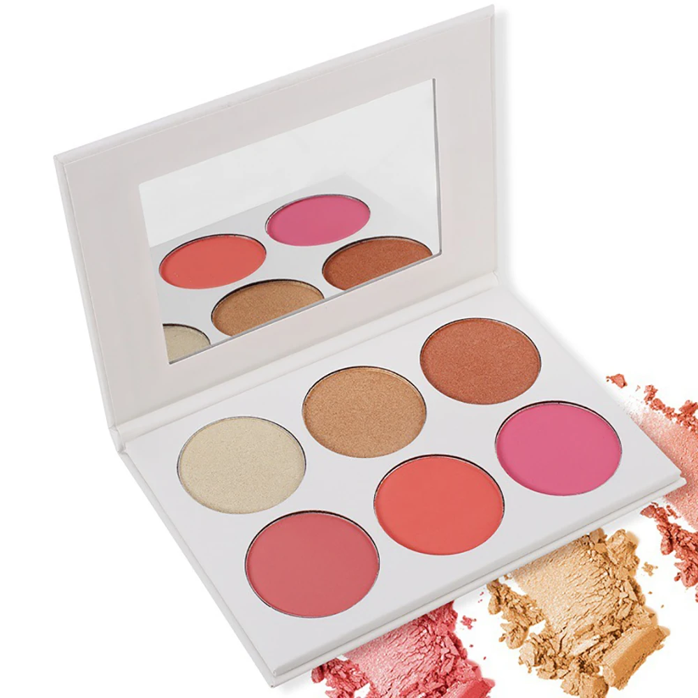 New Arrival 3 Colors 3 Blusher High Pressed Powder Pigment Makeup Palette Private Label Highlighter Blusher Palette Sets