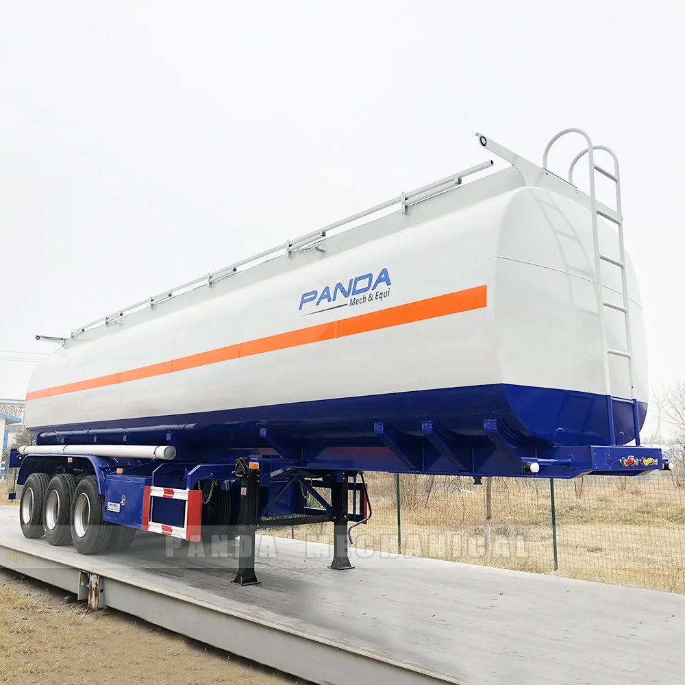 Panda Brand 2-3 axles Liquid Type Ship Heavy Fuel Oil Storage Tank Truck Semi Trailer with Pump for Sale