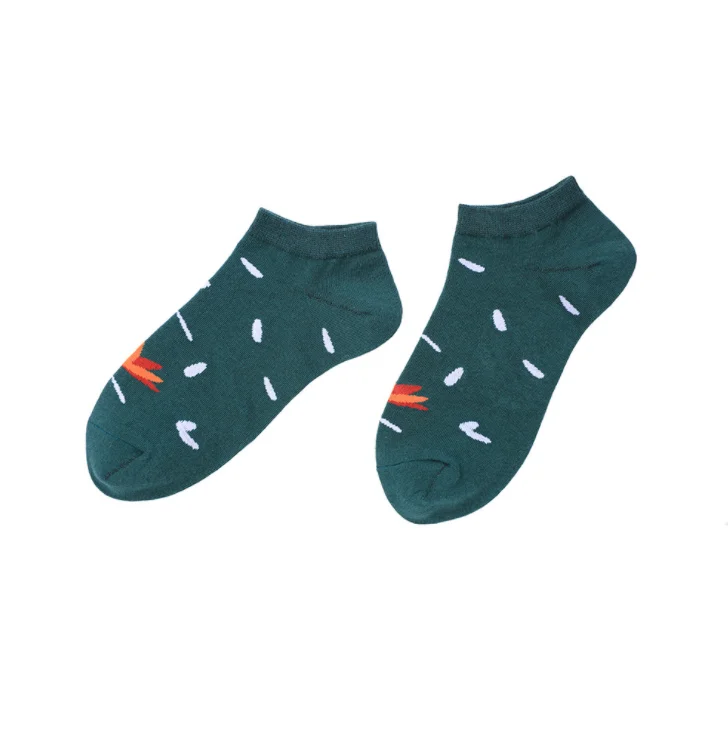 Весна и лето носки для девочек удобные хлопковые носки-следки носки крутые; Модная обувь унисекс; Носки спандекс/хлопковый повседневный комплект с изображением мультяшных героев; Повседневную жизнь 5 видов цветов