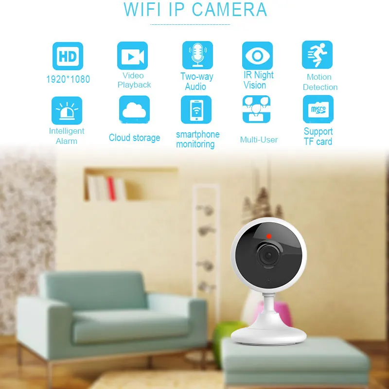  Настраиваемая Беспроводная мини-камера 1080P 1080 МП HD P wifi ip-камера