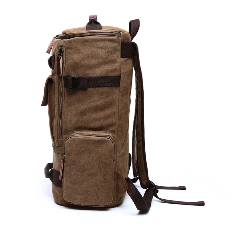 New large capacity leisure travel backpack bag black sturdy men backpack vintage durable canvas travel bag backpack for man