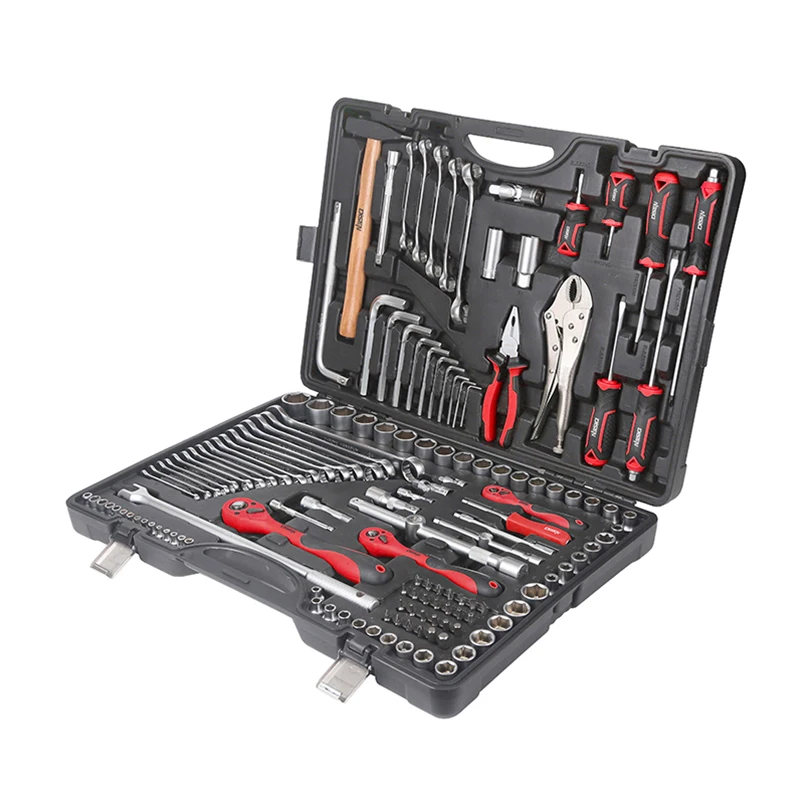 Great quality professional 142 pcs auto repair socket tool box sets