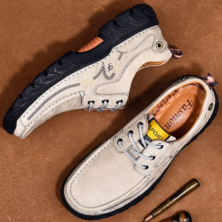 
Manual Suture Cow Leather Frosted Leather Men Sneakers Men Casual Shoes Sneakers 