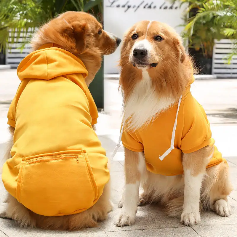Muti-Sizes Dog Hoodie Clothes Large Dog Outdoor Winter Warm Pet Coat Jacket Blank Dog Hoodie Clothes
