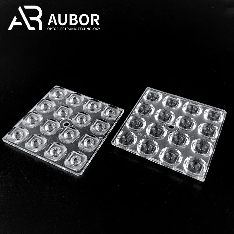 No.1 Optics 50*50mm Led Lens 30 60 90 180 100x65 P50 Degree Smd 3030 16 In 1 Street Light Lens 100 watt Cob Model Outdoor Lens