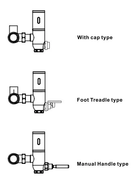 Rajeyn Commercial Brass IR Automatic Touch Free Toilet Sensor Flush Valve Flusher  with Manual Handle